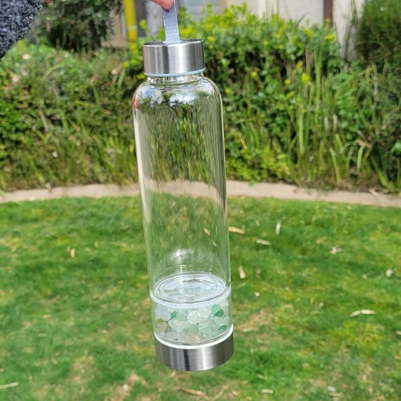 Green Aventurine Crysal Water Bottle - Picture 2 of 6